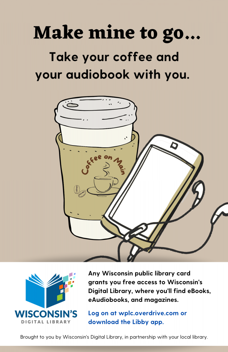 Coffee shop poster for Wisconsin's Digital Library