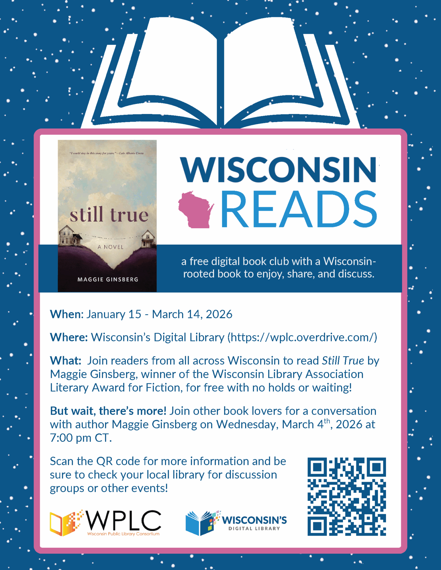 A flyer for Wisconsin Reads 2026, ready to use - no library logo to add